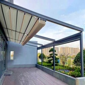 mai che pergola pvc tu dong 1